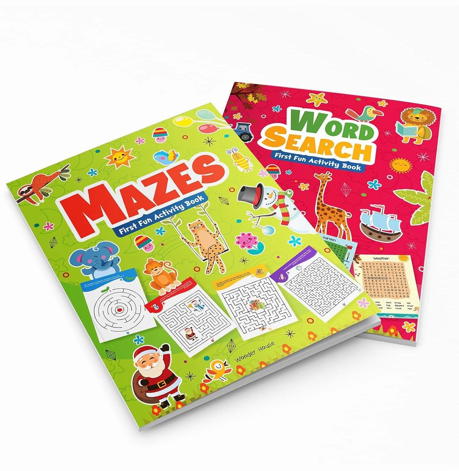 My First Fun Activity Boxset Of 4 Books: Spot The Difference Mazes Word Search & Dot To Dot [Paperback] Wonder House Books Brain boosters