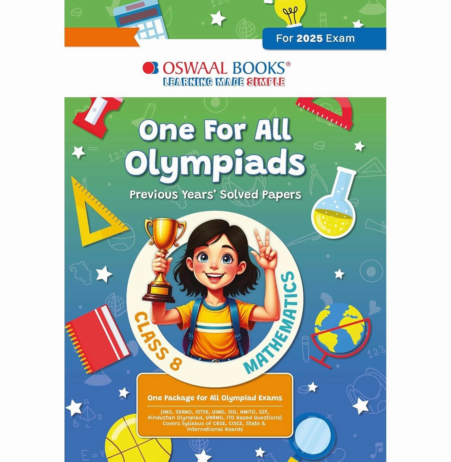 Play-based education Mini makers One For All Olympiads Previous Year Solved Papers Class 8 Mathematics For 2025 Exam