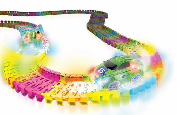 Twister Tracks 221 Neon Glow Track   1 Green Race Car Early learning