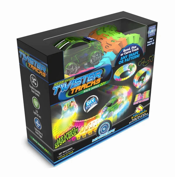 Twister Tracks 221 Neon Glow Track   1 Green Race Car Fun that fuels growth