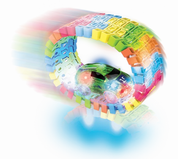 Twister Tracks 221 Neon Glow Track   1 Green Race Car Joyful learning Kids essentials