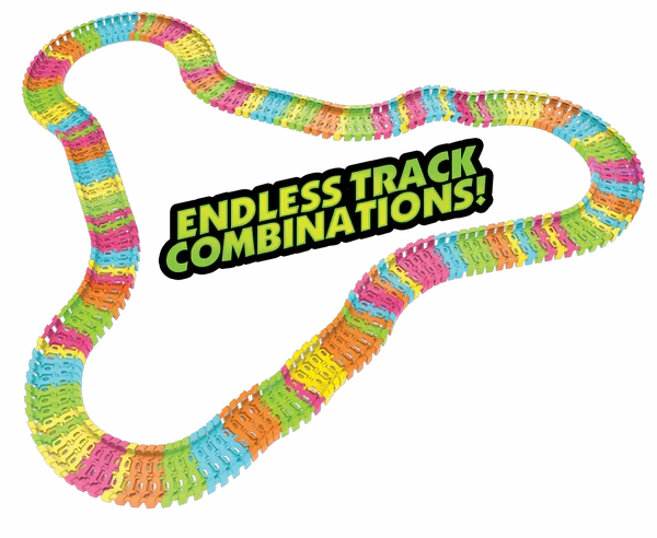 Little builders Kids discovery tools Twister Tracks 221 Neon Glow Track   1 Green Race Car