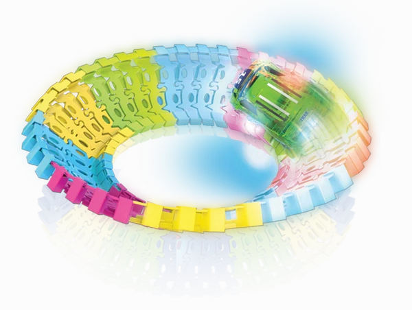 Twister Tracks 221 Neon Glow Track   1 Green Race Car Holistic Learning through play