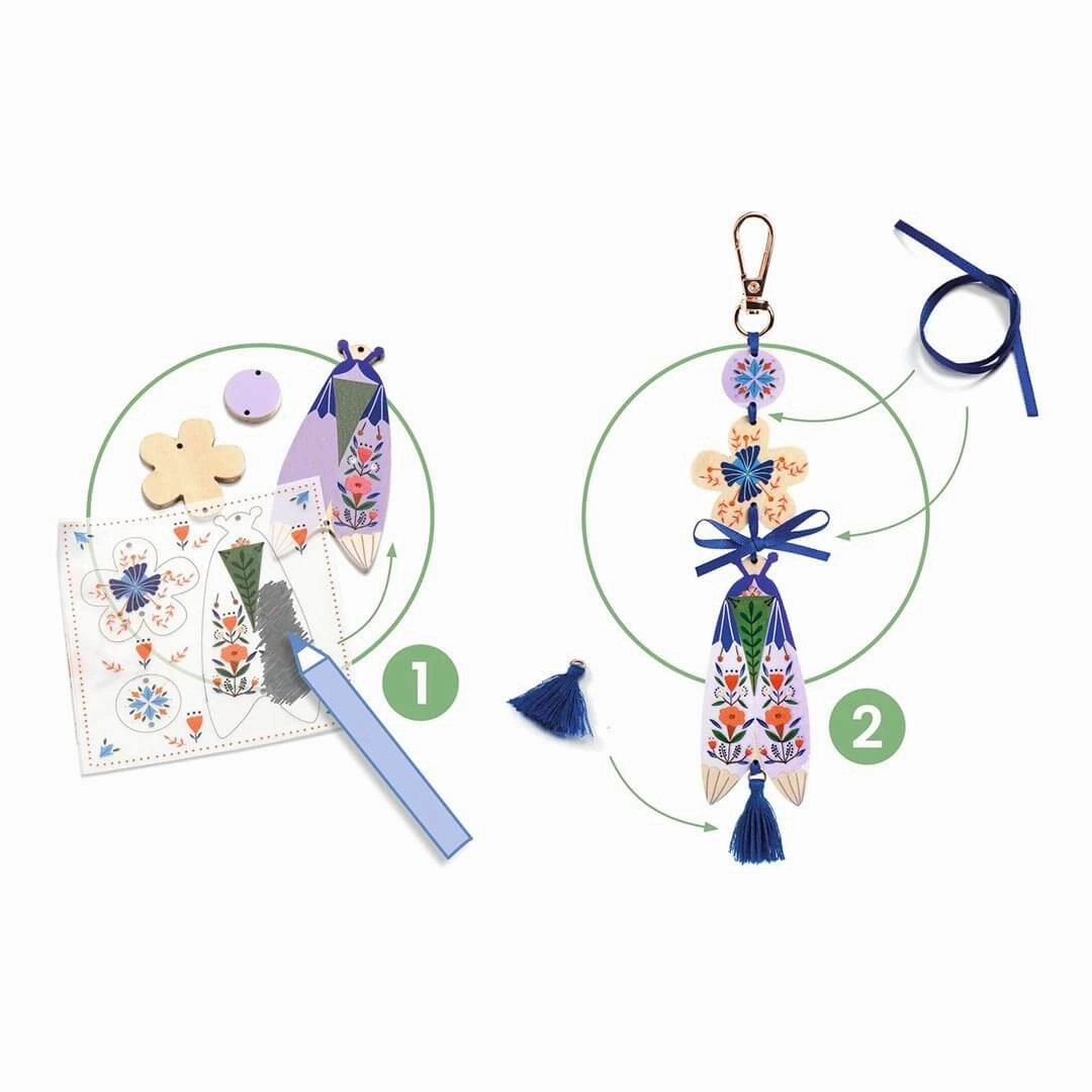 Butterflies Diy Keychain Craft Kit Hands-on discovery Tools for tiny thinkers