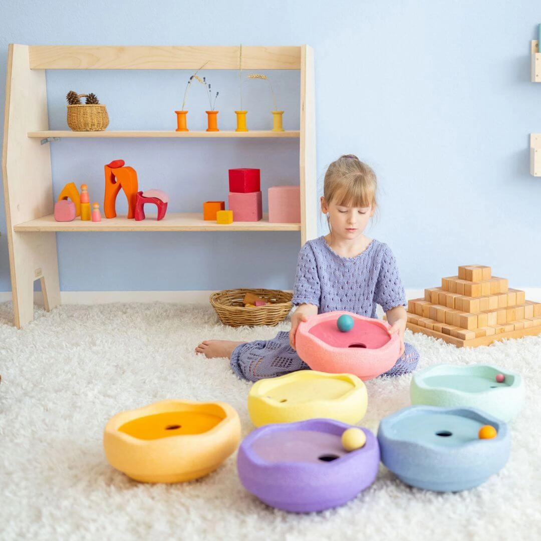 Grimm'S X Stapelstein Rolling Discs - Pastel Exploration made fun Young explorers