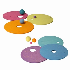 Learn & grow Exploration made fun Grimm'S X Stapelstein Rolling Discs - Pastel