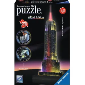 Exploration made fun Young explorers Empire State Building At Night 3D Puzzle