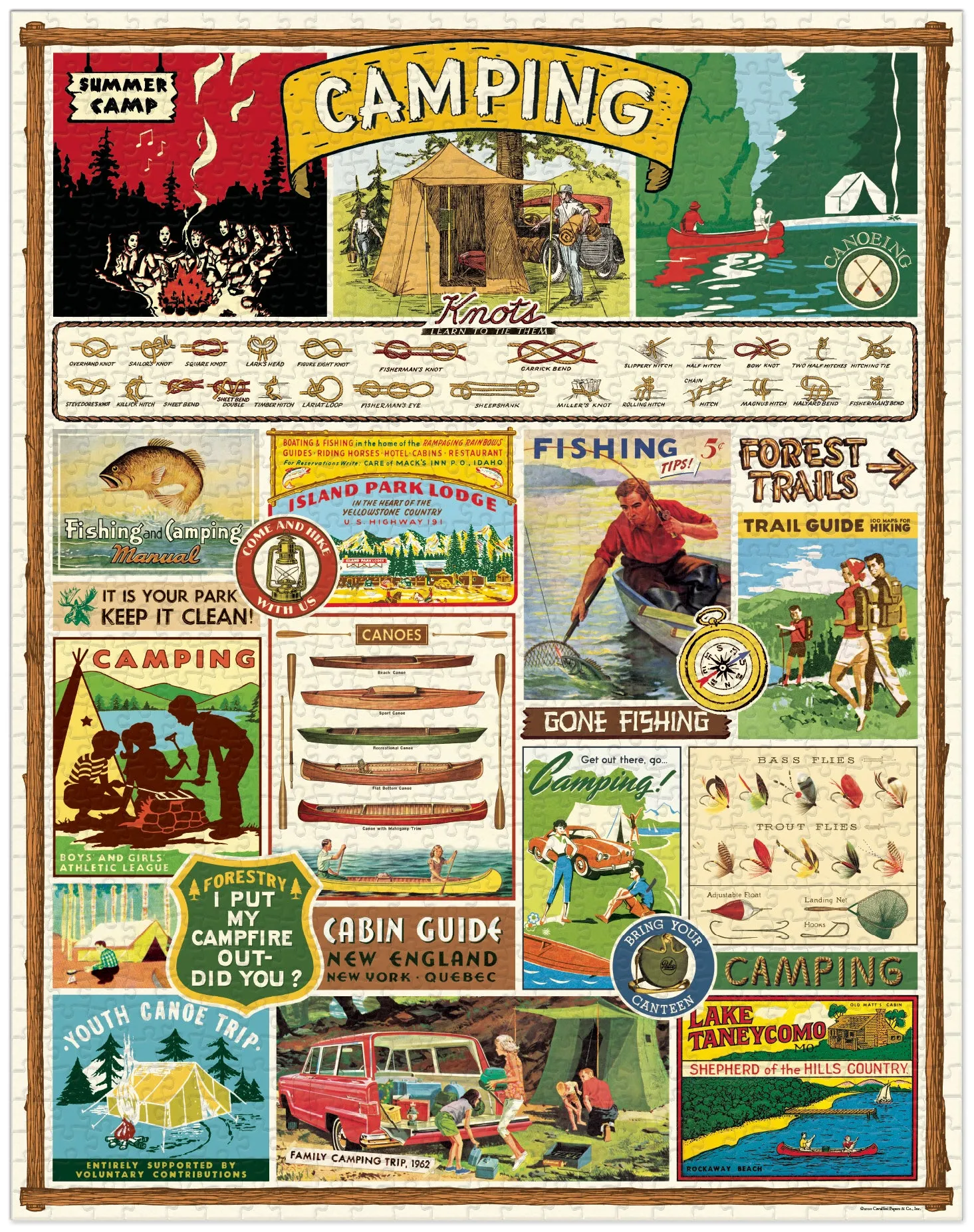 Cavallini & Co. Camping 1000 Piece Puzzle Little builders Inspiring creativity