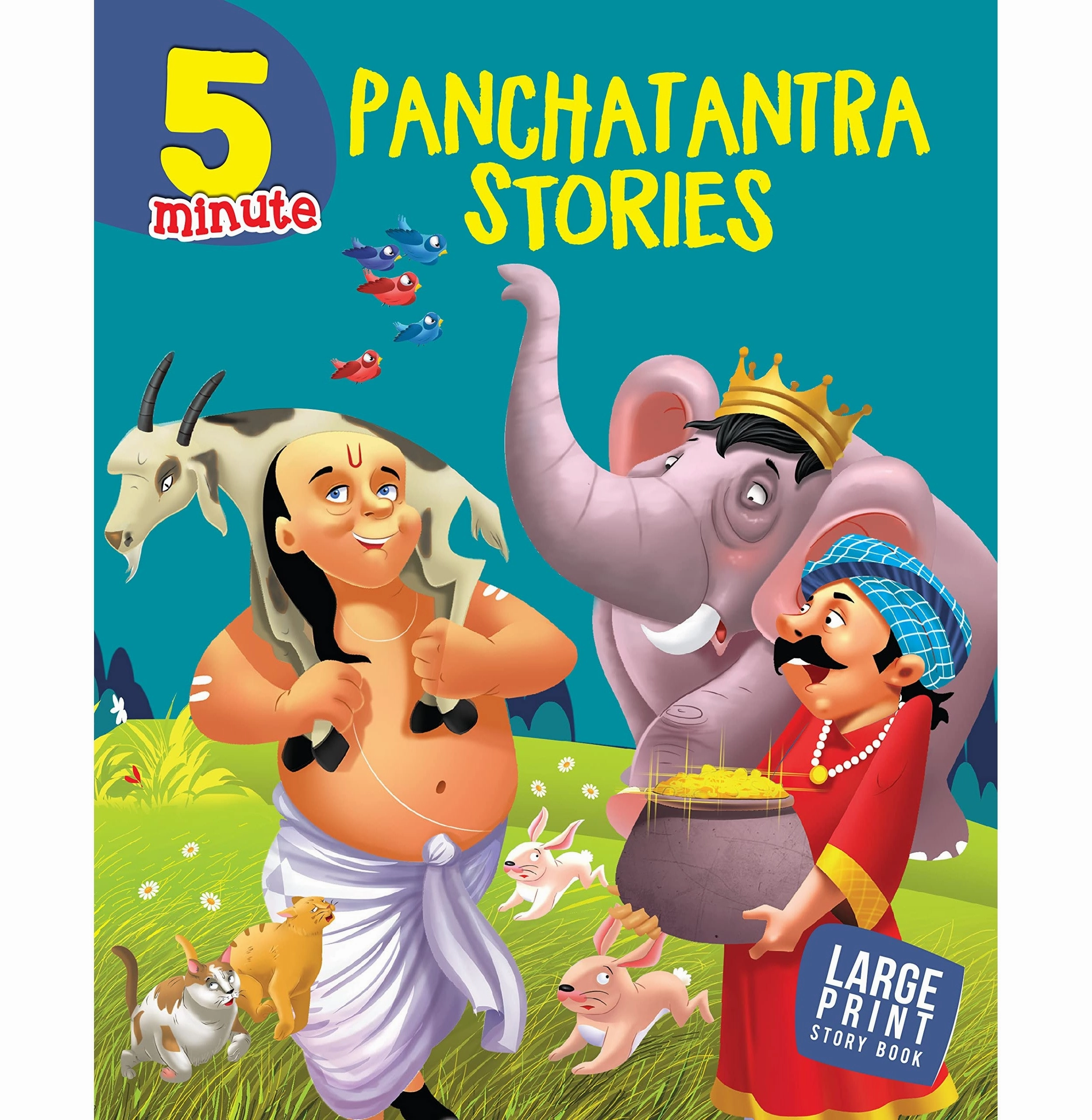 5 Minute Panchatantra Stories : Bedtime Story Book For Kids : English Short Stories For Children : Read Aloud To Infants Toddlers [Paperback] Om Books Editorial Team Little learners