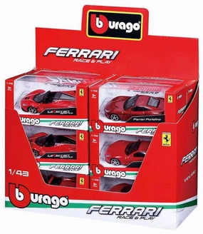 Burago - Ferrari Raceplay Scale 1:43 Diecast Car Set 1Pc - Assorted Little learners