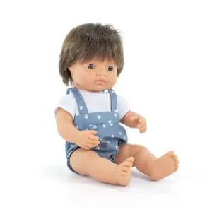Realistic Montessori Doll - White Boy With Brown Hair Learn & grow Play-based education