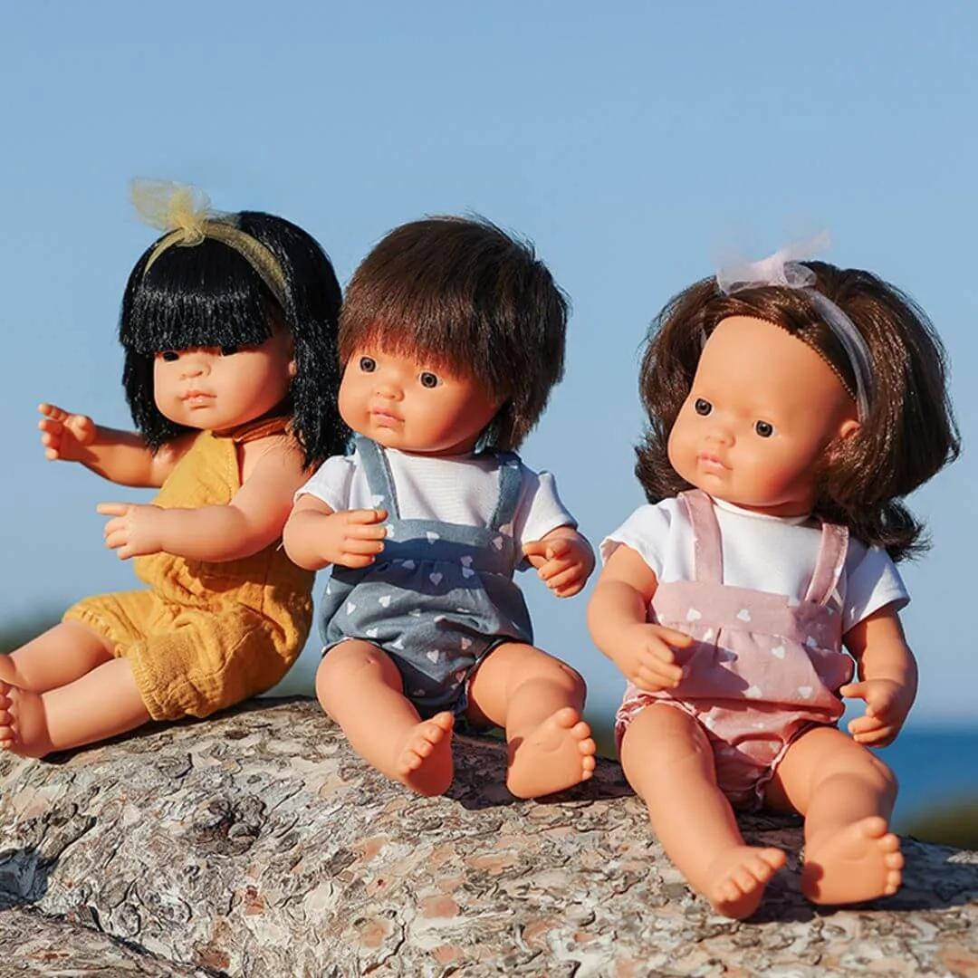 Home learning tools Imaginative play Realistic Montessori Doll - White Boy With Brown Hair