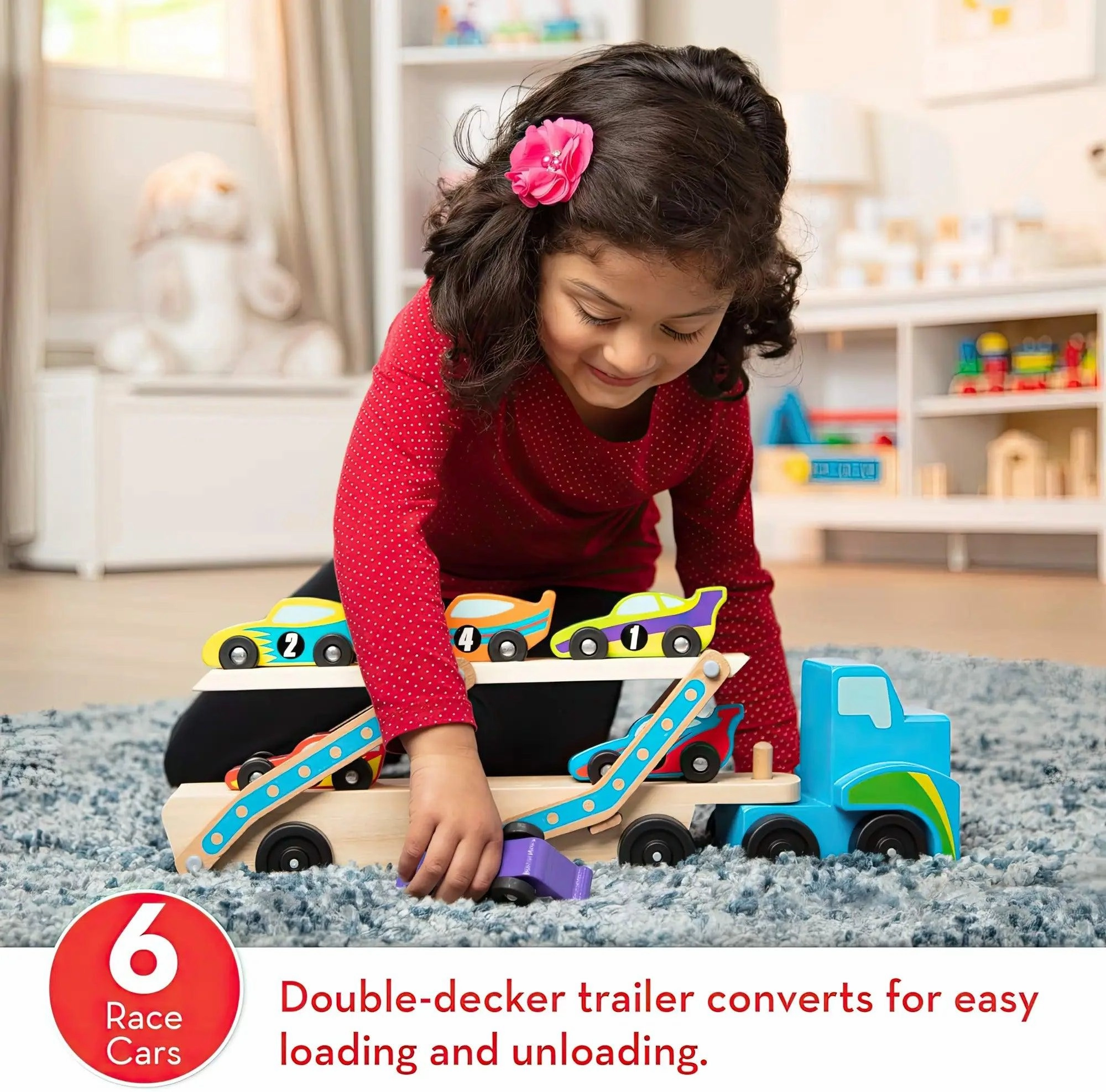 Little builders Melissa & Doug 12759 Mega Race-Car Carrier