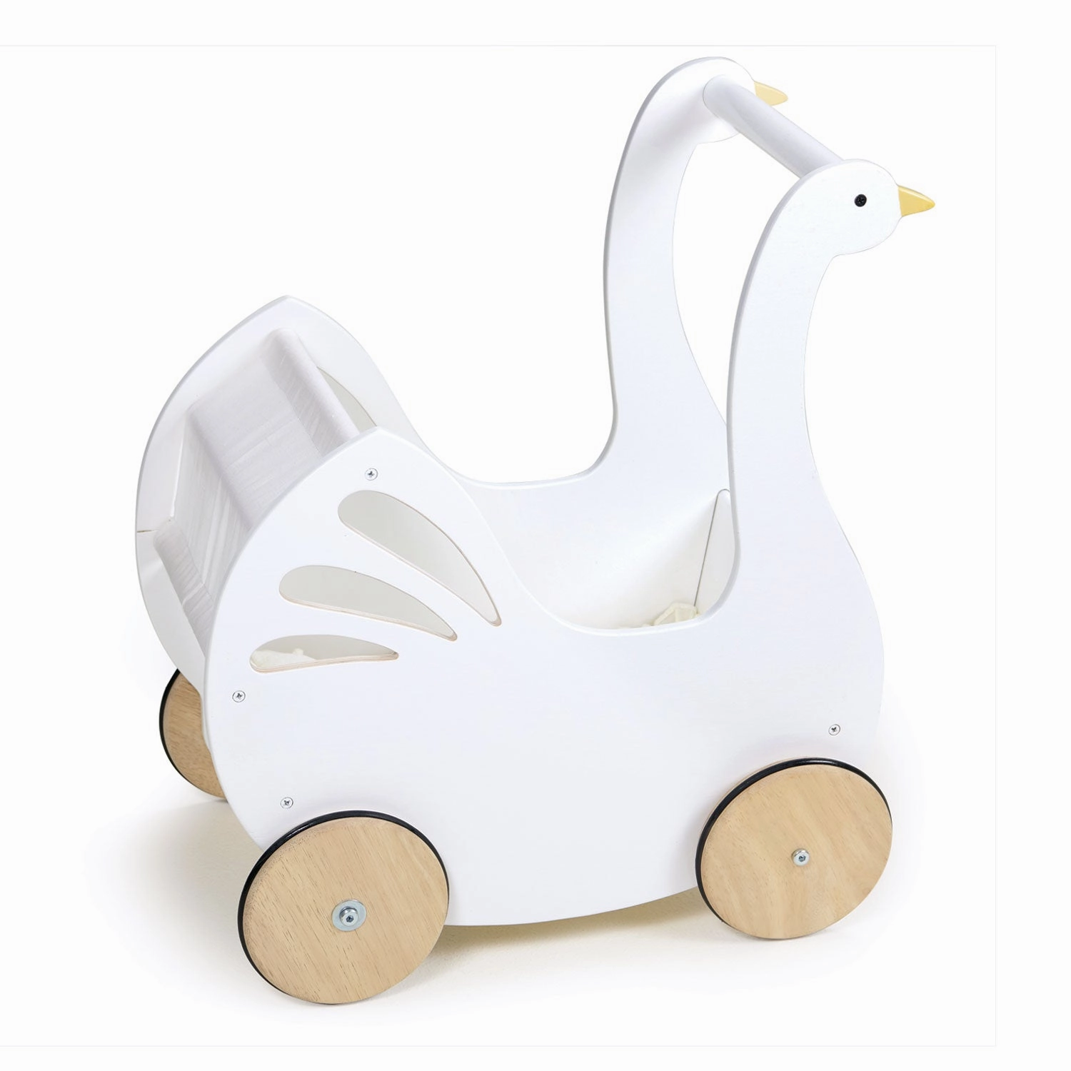 Exploration made fun Little learners Sweet Wooden Swan Doll Stroller