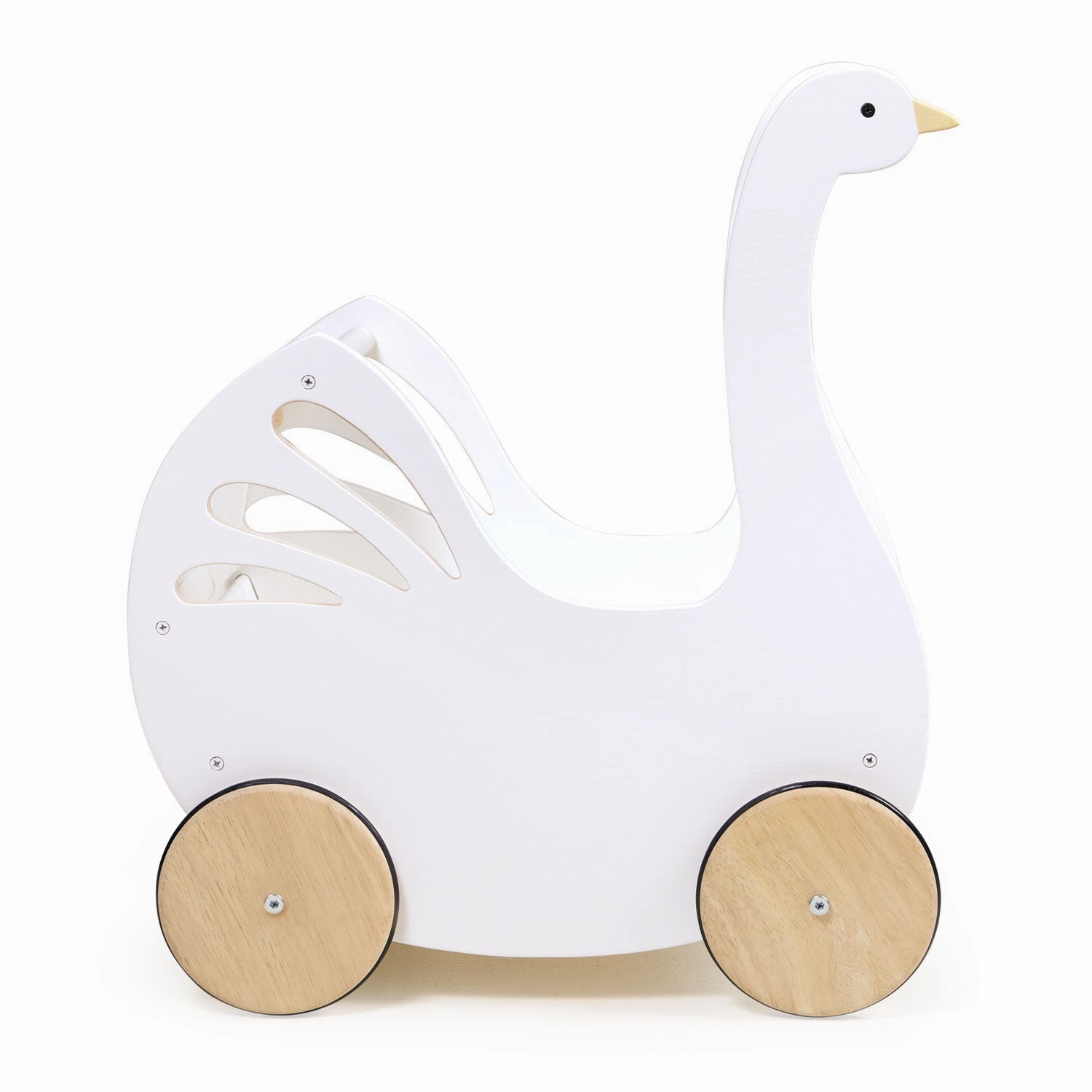 Sweet Wooden Swan Doll Stroller Smart & fun