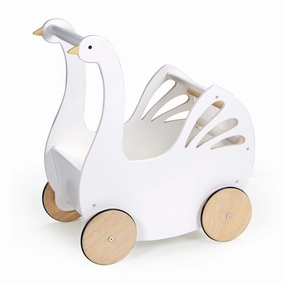 Sweet Wooden Swan Doll Stroller Creative minds First explorers