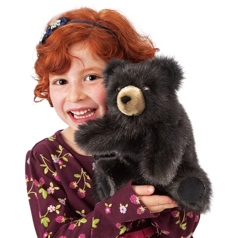 Play-based education Baby Black Bear Puppet