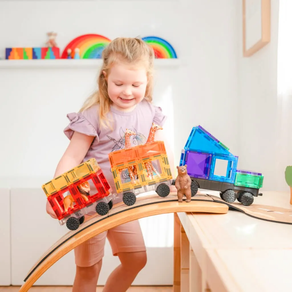 Connetix Rainbow Transport Pack (50 Pc) Kids discovery tools Playroom learning