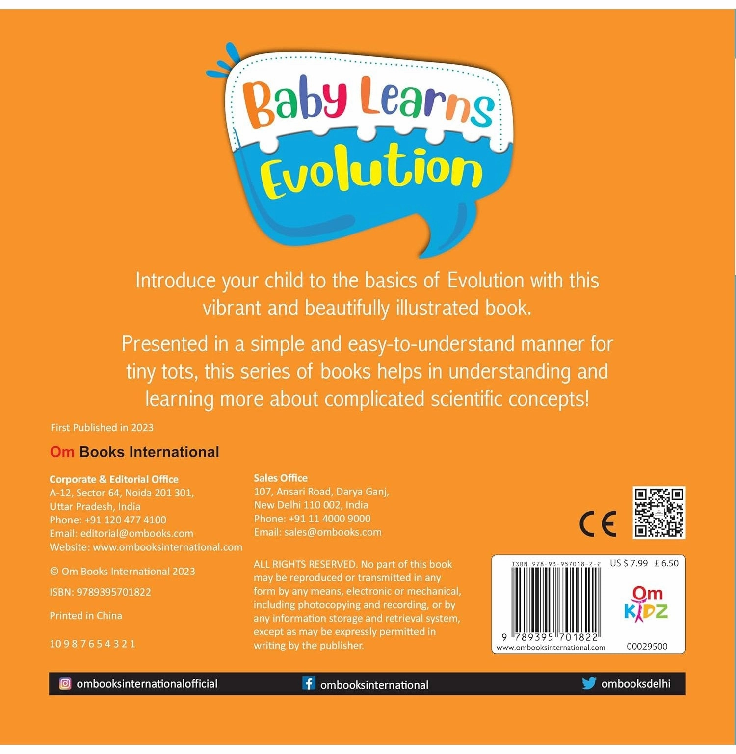 Curious minds Tiny thinkers Board Book: Baby Learns Evolution : Baby Learns Books For Kids : Board Book For Children Age 3:5 Years : Early Learning Board Books [Board Book] Om Books Editorial Team
