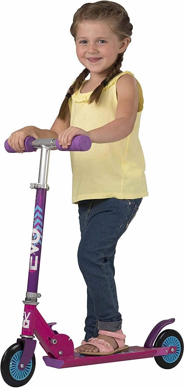Evo Folding Inline Kids 2-Wheel Scooter - Pink Growth tools Tools for tiny thinkers