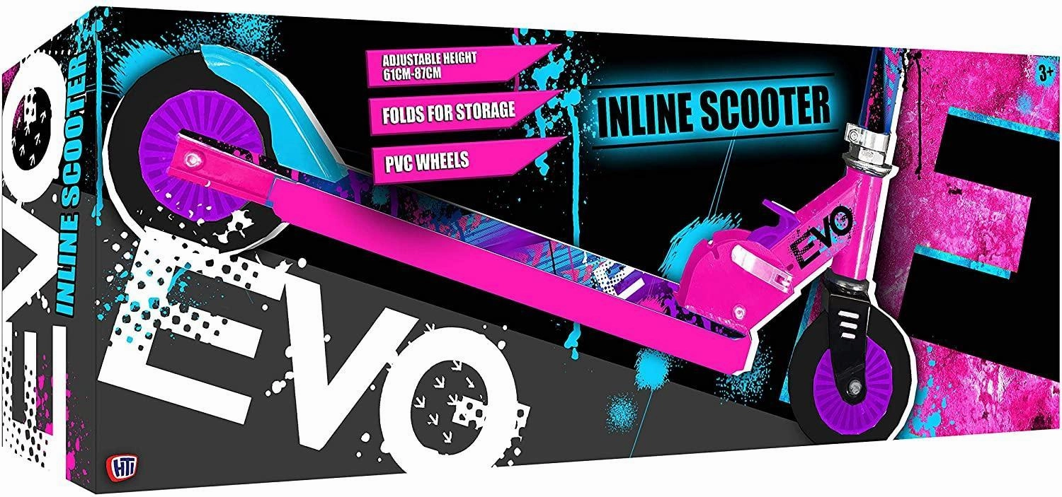 Creative kids Evo Folding Inline Kids 2-Wheel Scooter - Pink