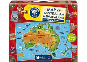 Map Of Australia & New Zealand Jigsaw Puzzle First explorers Hands-on discovery