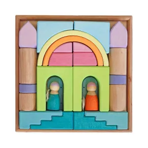 Kid-centered learning Wooden Building World Cloud Play Set