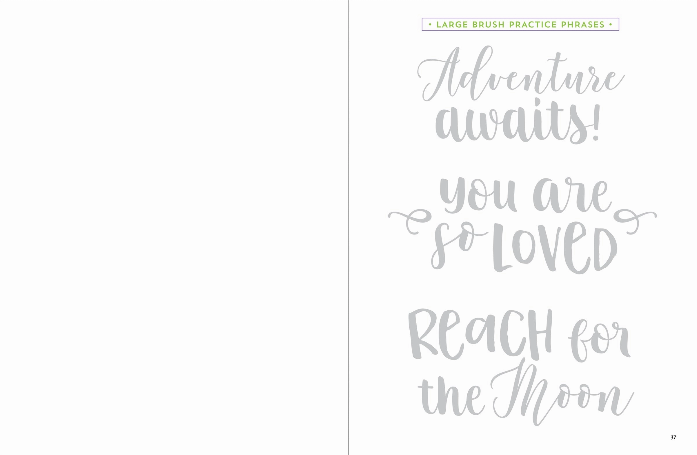 Kids essentials Designed for development Brush Lettering Beginner Workbook
