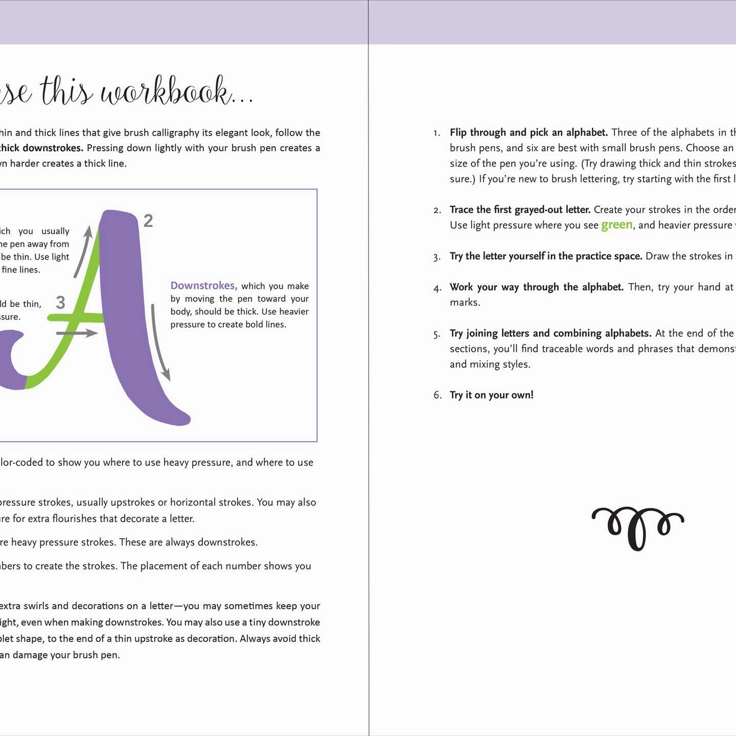 Brush Lettering Beginner Workbook Creative minds Little adventures