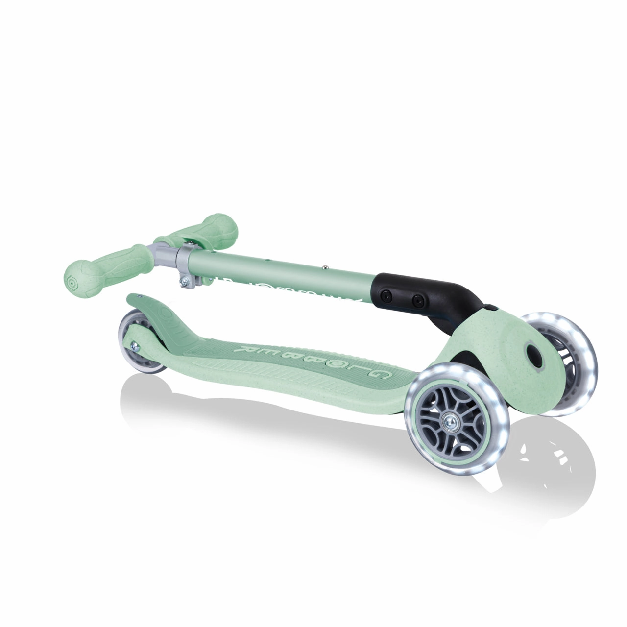 Creative kids Tiny thinkers Globber Junior Foldable Lights Ecologic Scooter - Pistachio (New Handlebar Grips) (2Y )