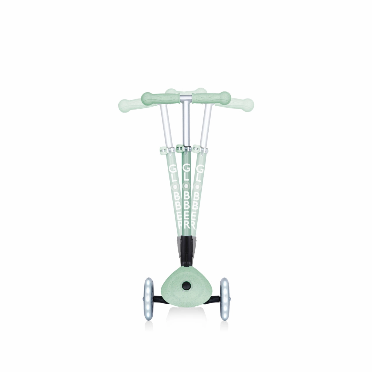 Globber Junior Foldable Lights Ecologic Scooter - Pistachio (New Handlebar Grips) (2Y ) Skill-building tools