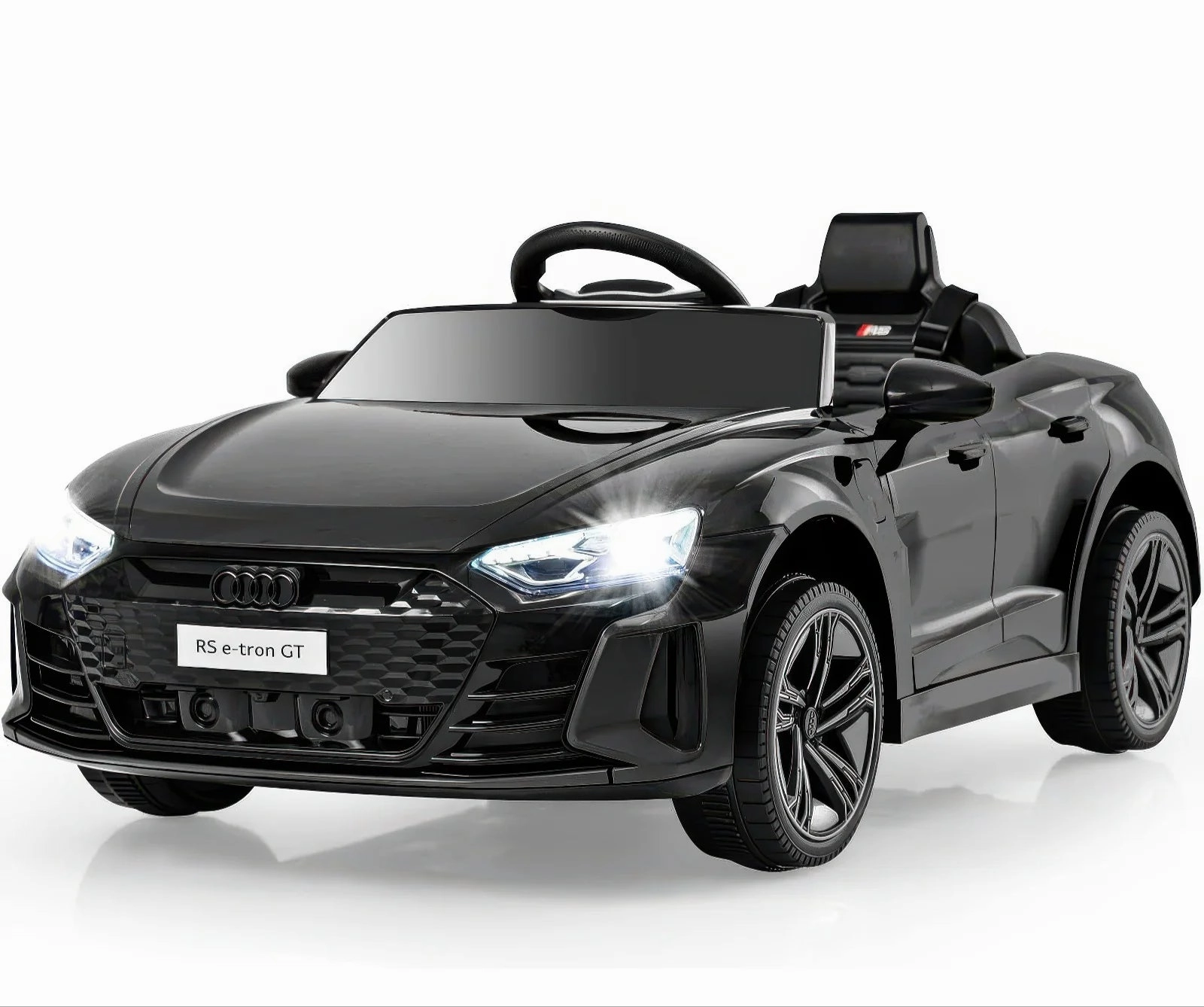 Audi E-Tron Gt Mythos 12V Battery Ride-On Car - Black Happy hands