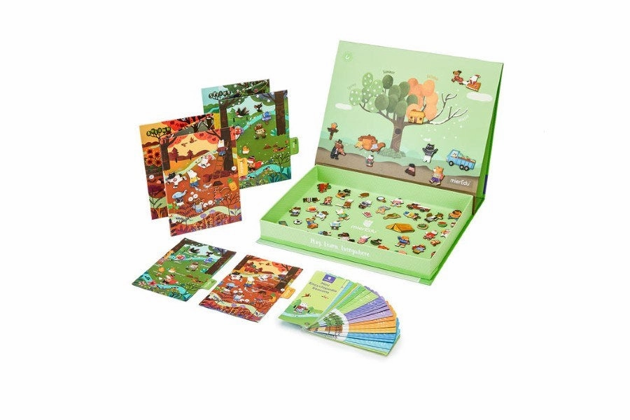 Mieredu All About Seasons Magnetic Puzzle Little hands Playroom learning