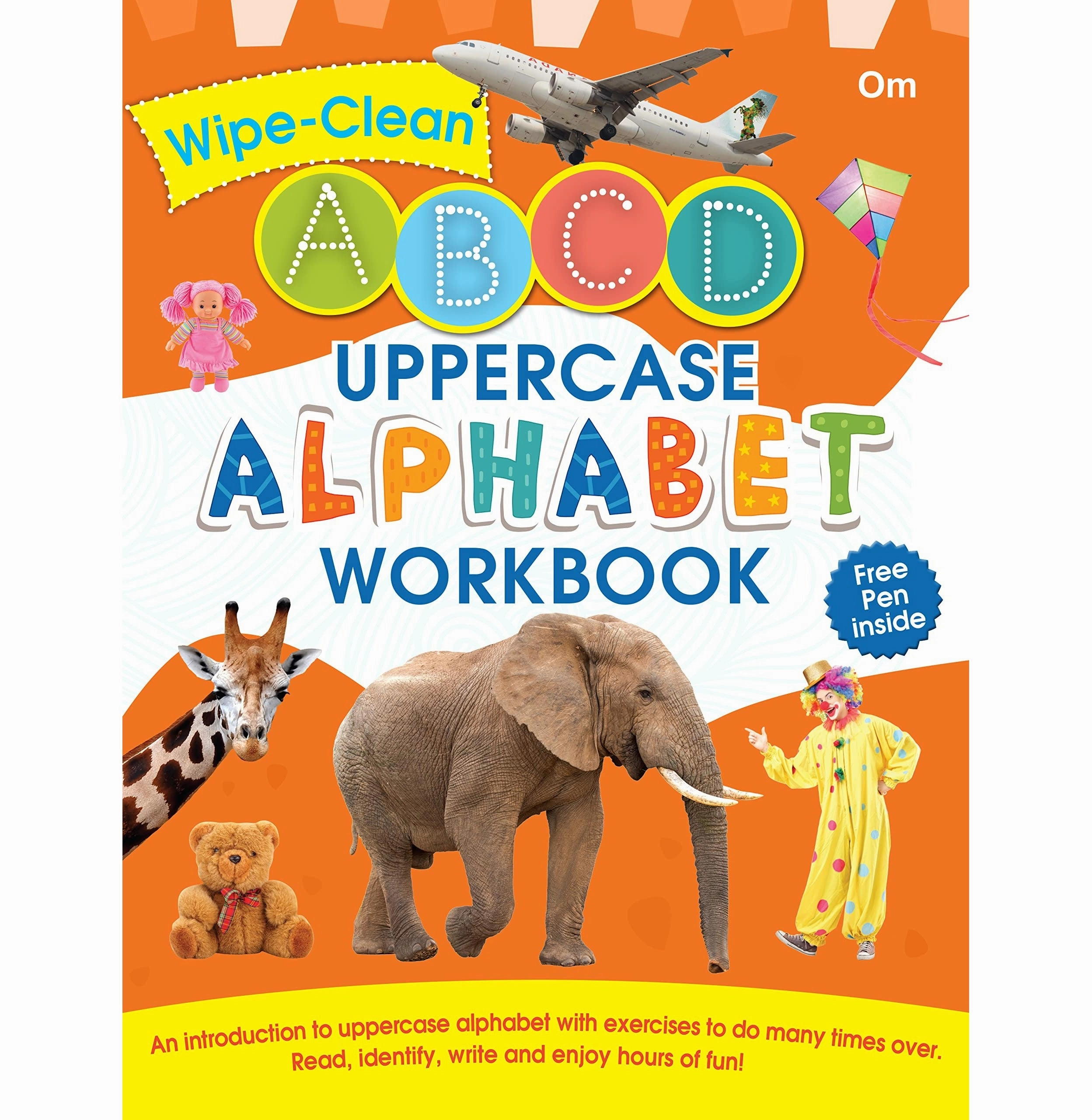 Wipe Clean : Uppercase Alphabet Workbook [Hardcover] Om Books Editorial Team Fun-based learning Tiny thinkers