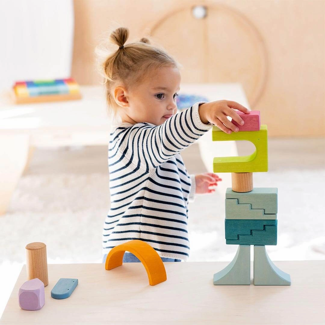 Exploration gear Kids discovery tools Wooden Building World Cloud Play Set