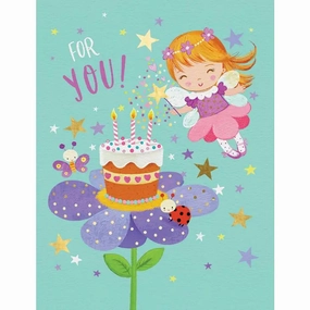 Parent-approved learning Fairy Foil Enclosure Card