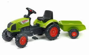 Falk Claas Pedal Tractor Ride-On With Trailer Growing minds Engaging young minds