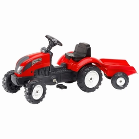 Thoughtful learning Falk Red Garden Master Tractor Ride-On With Trailer 2/5