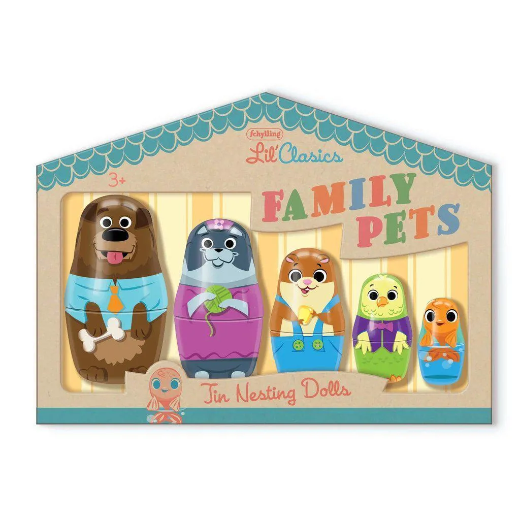 Family Pets Tin Nesting Dolls Everyday learning