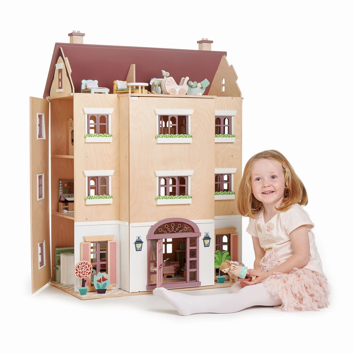 Little builders Holistic Fantail Hall Wooden Dollhouse