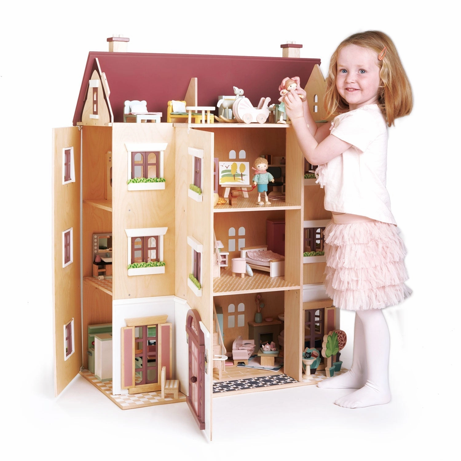 Fantail Hall Wooden Dollhouse Imaginative play