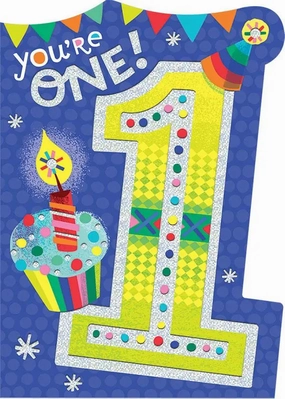 First Birthday Foil Card Play-based education Mini makers
