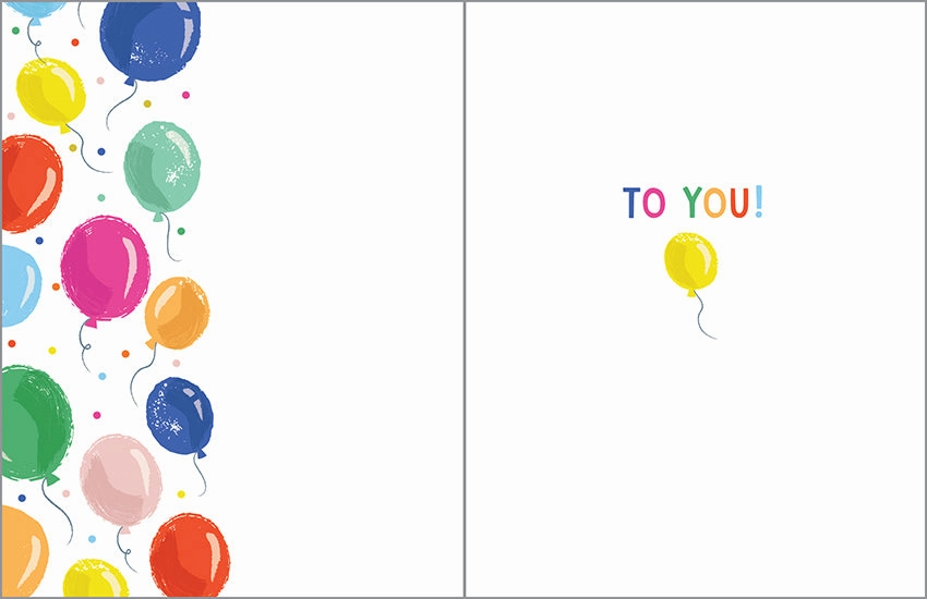 Little creators Floating Balloons Birthday Card