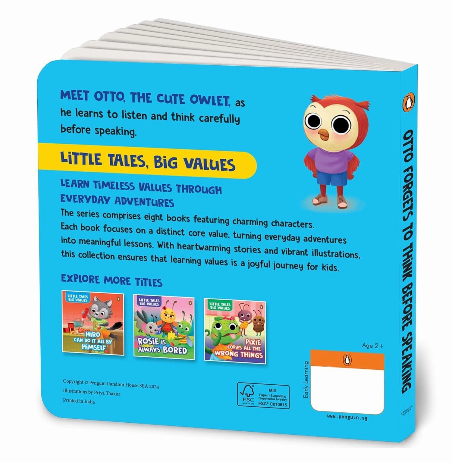 Play-based education Learn & grow Little Tales Big Values: Otto The Owlet When To Use His Wise Words
