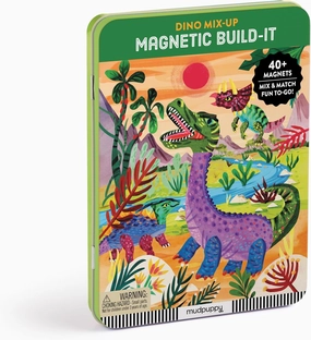Fun-based learning Magnetic Build-It Dino Mix Up Tin
