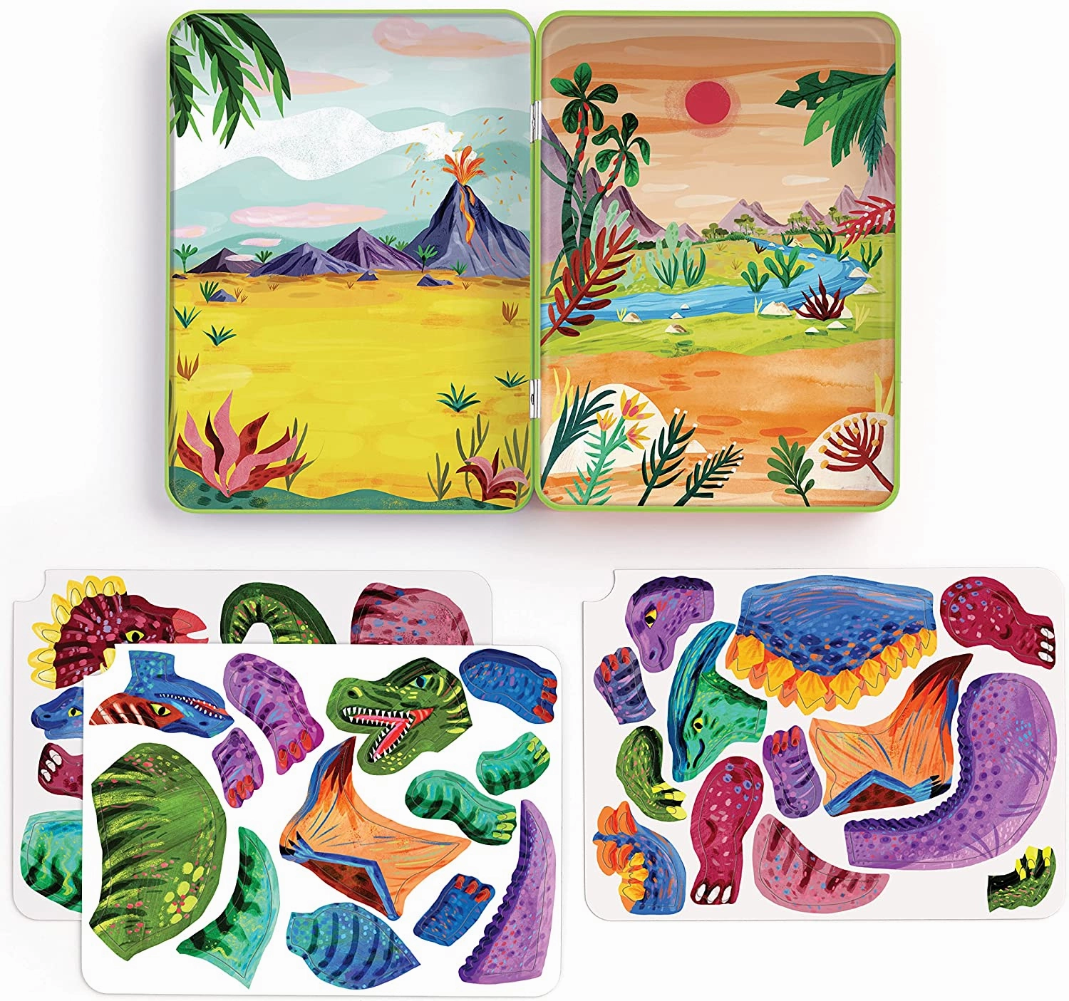 Imaginative play Magnetic Build-It Dino Mix Up Tin