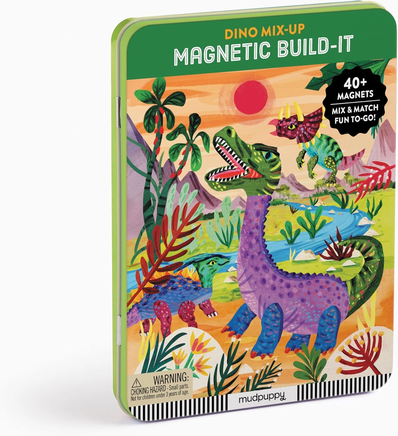 Fun-based learning Magnetic Build-It Dino Mix Up Tin