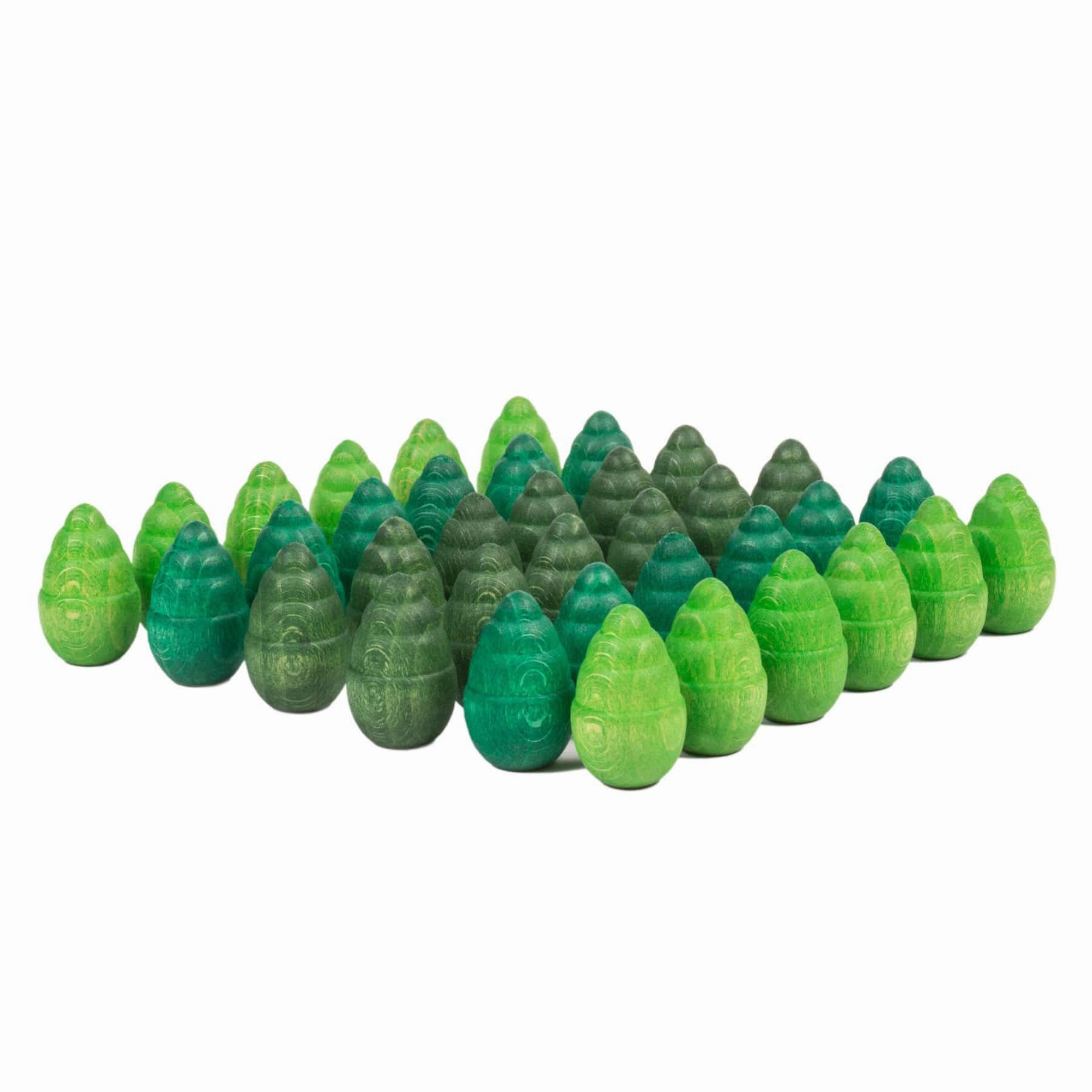 Imaginative play Wooden Mandala Set, Green Trees