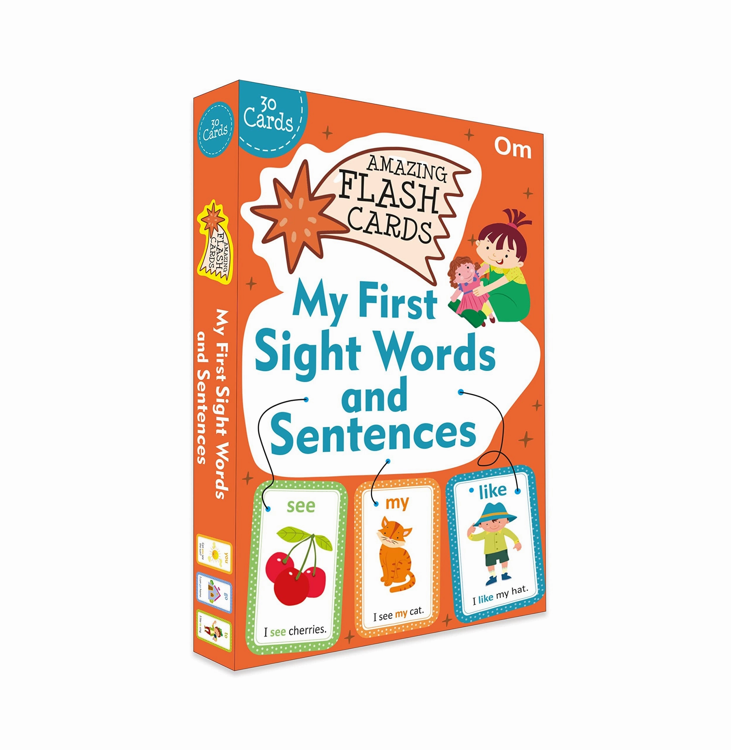 Sensory fun for little hands Skill-building tools Flash Cards: My First Sight Words And Sentences (Amazing Flash Cards) [Card Book] Om Books Editorial Team