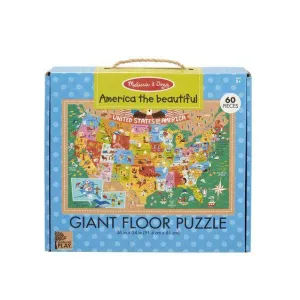 Playroom learning Floor Puzzle: America The Beautiful 60 Pc